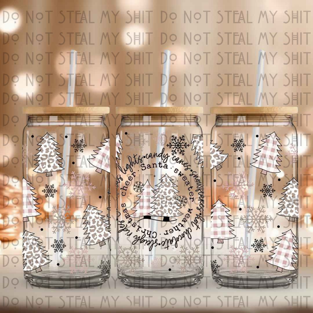 Christmas Thoughts Glass Can
