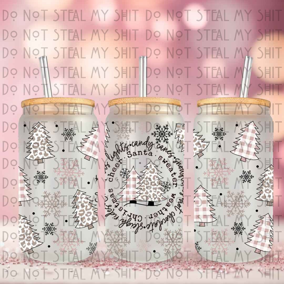 Christmas Thoughts Glass Can