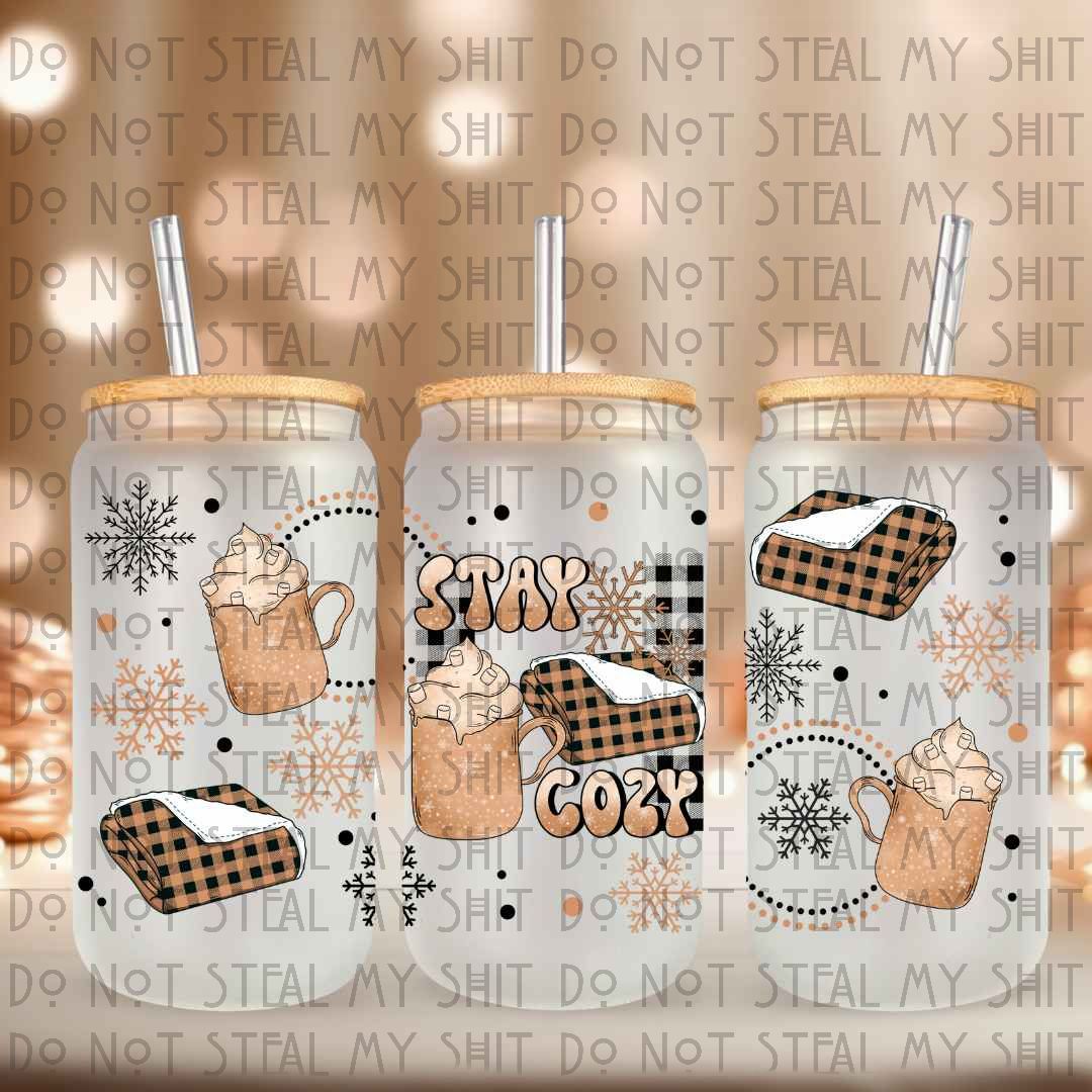 Stay Cozy Glass Can