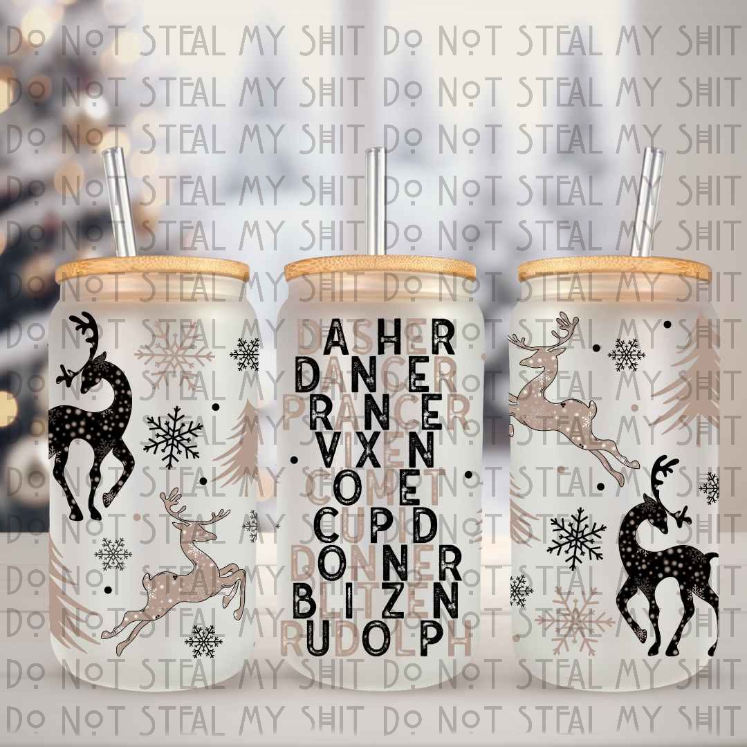 All the Reindeer Glass Can