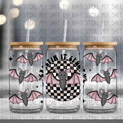 Creepin It Spooky Glass Can