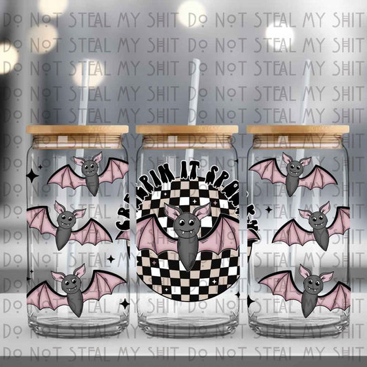 Creepin It Spooky Glass Can
