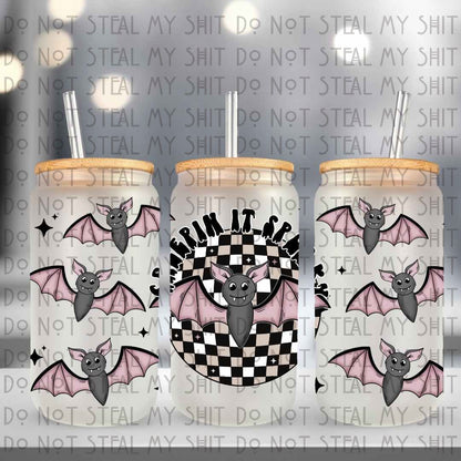 Creepin It Spooky Glass Can