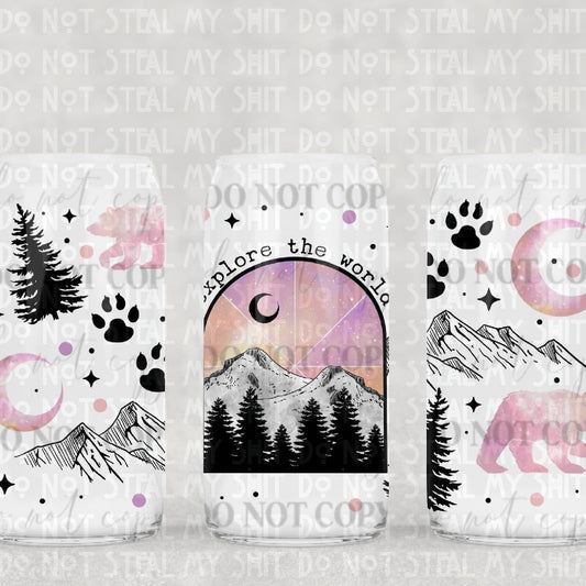 Explore the World Glass Can