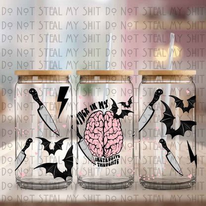 Intrusive Thoughts Glass Can