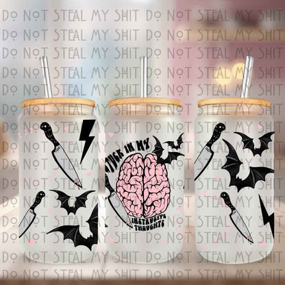Intrusive Thoughts Glass Can