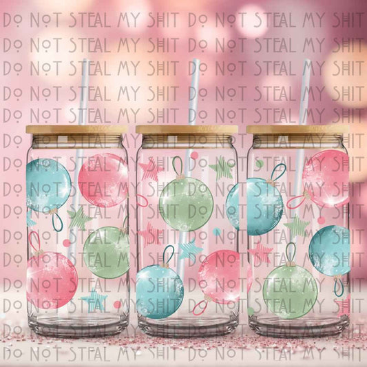 Pastel Ornaments Glass Can
