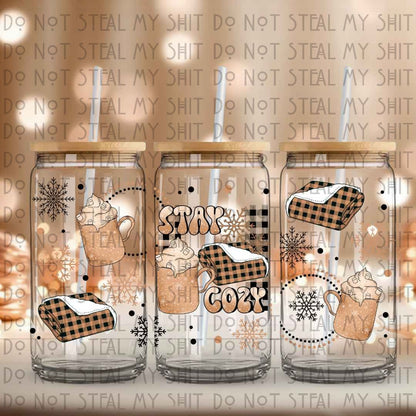 Stay Cozy Glass Can