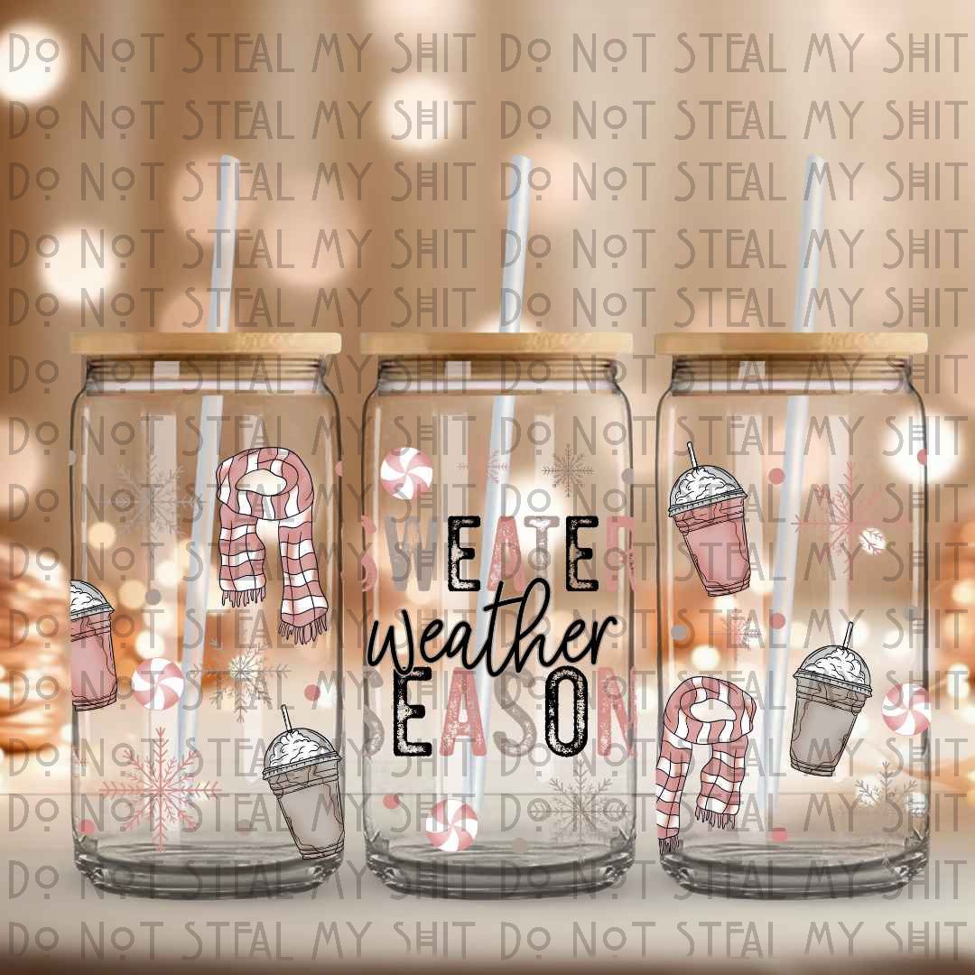 Sweater Weather Season Glass Can