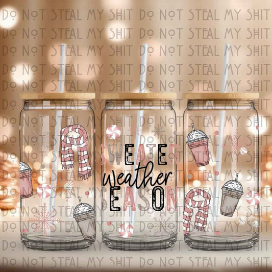 Sweater Weather Season Glass Can