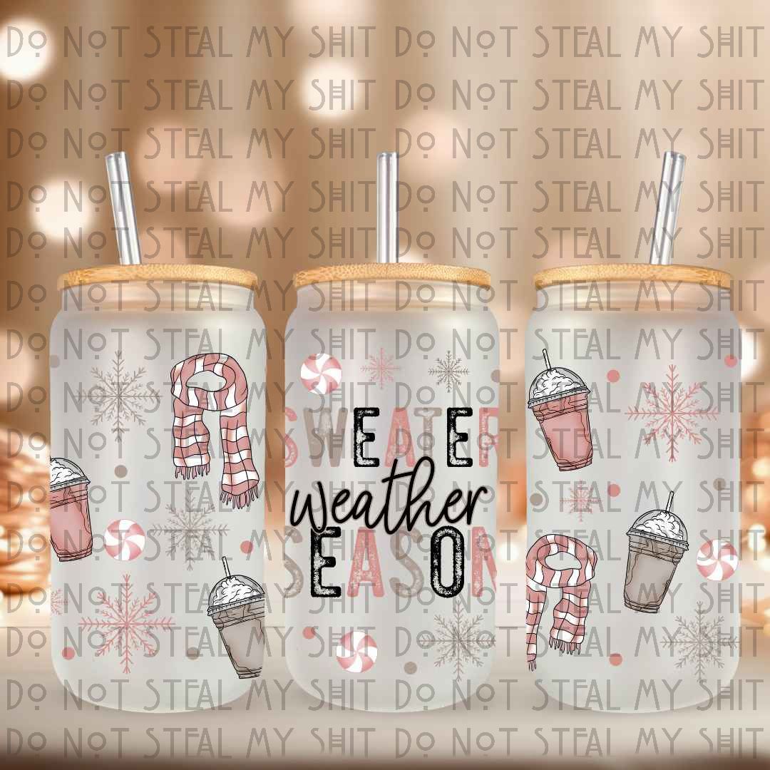 Sweater Weather Season Glass Can