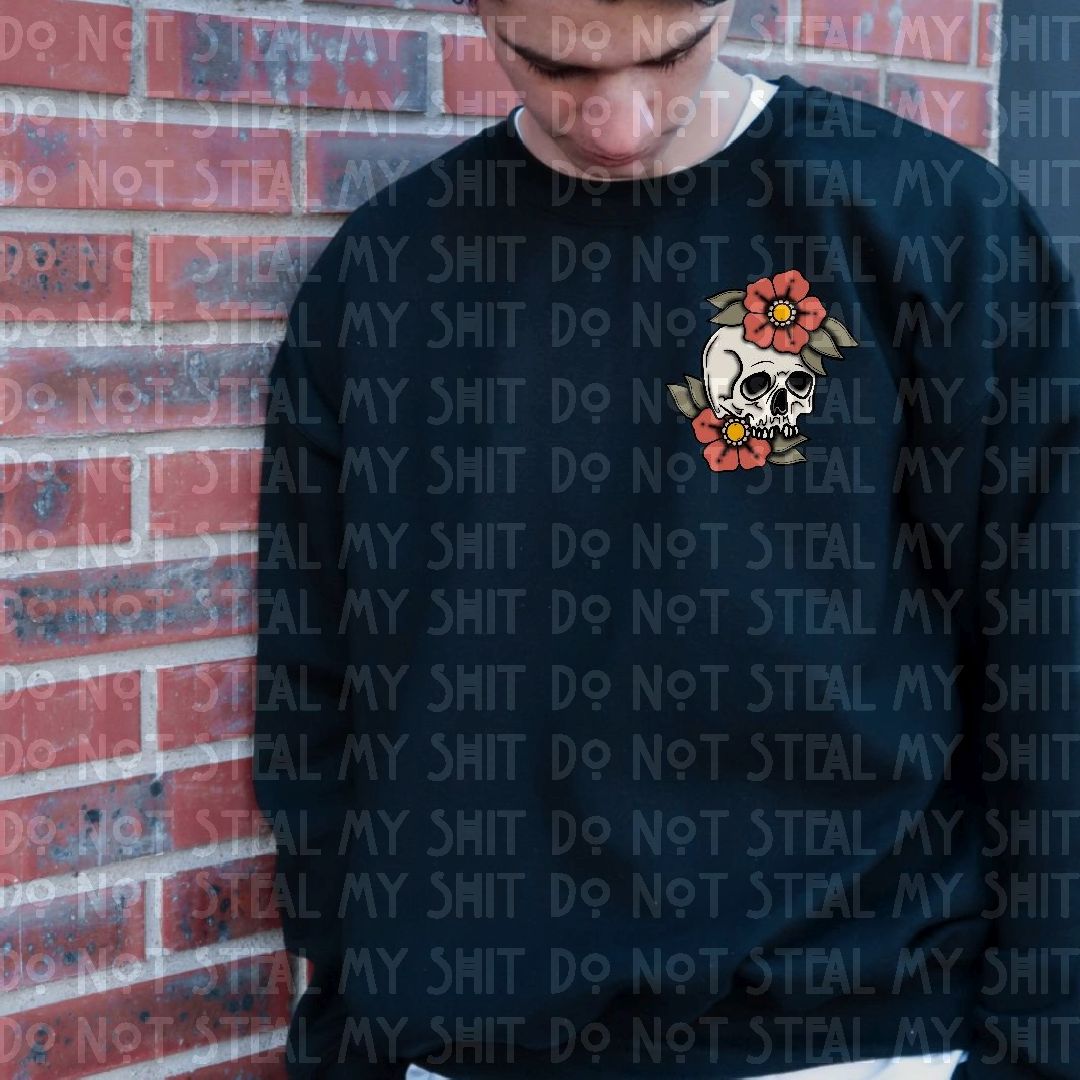 Friday the 13th Floral Skull Ruby Rave