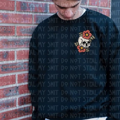 Friday the 13th Floral Skull Ruby Rave